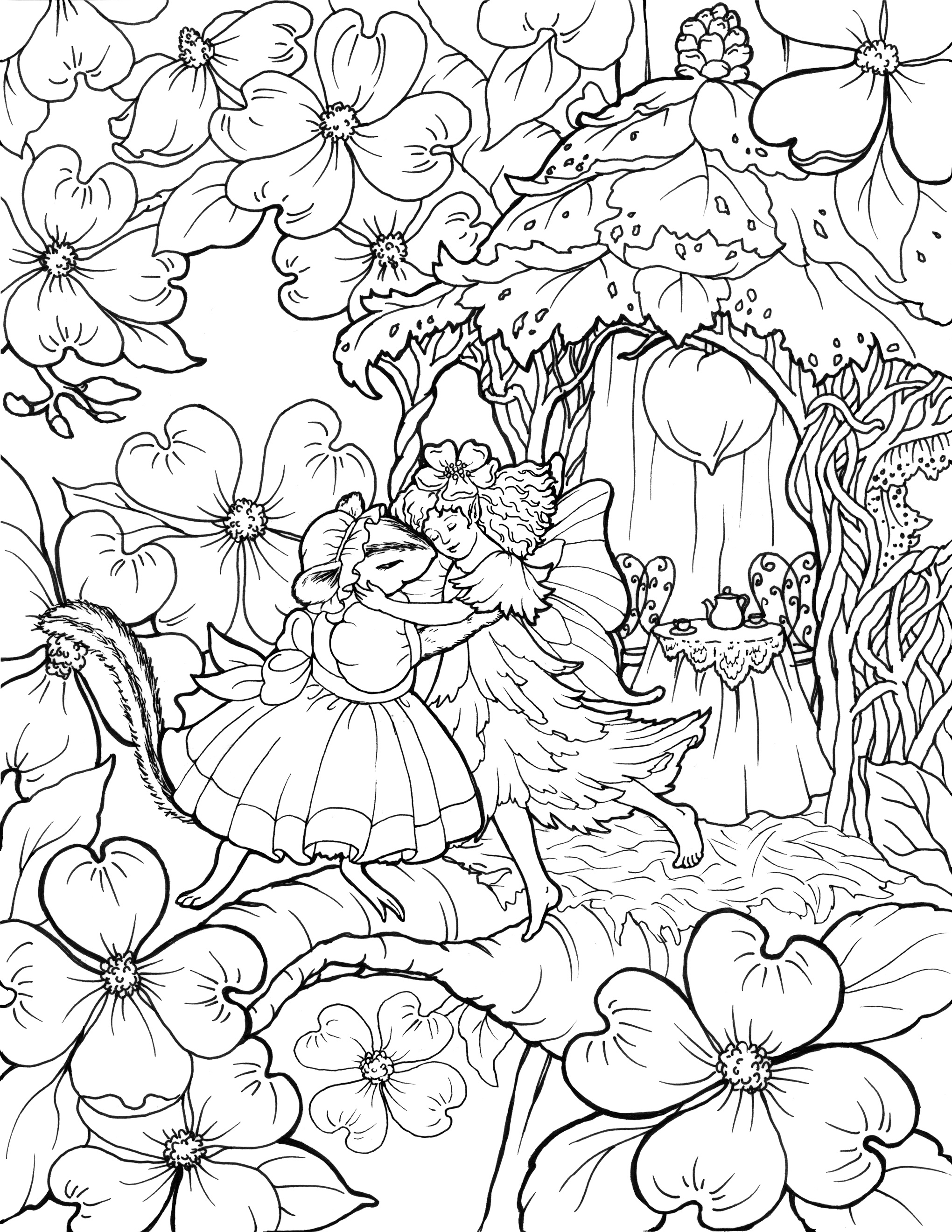 90 Printable Fairy Garden Coloring Pages 10