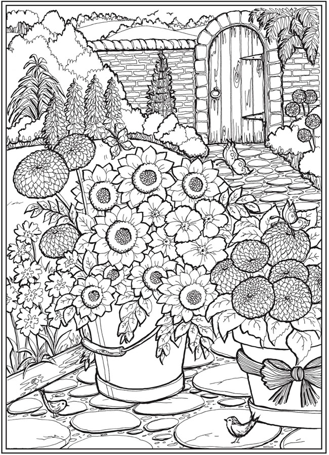 90 Printable Fairy Garden Coloring Pages 11