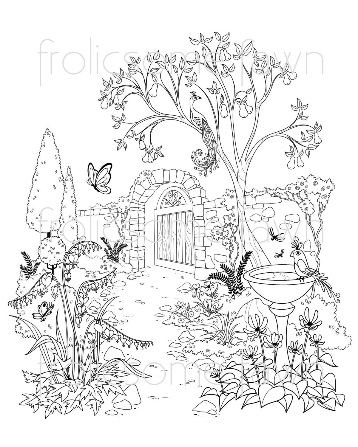 90 Printable Garden Party Coloring Pages 55