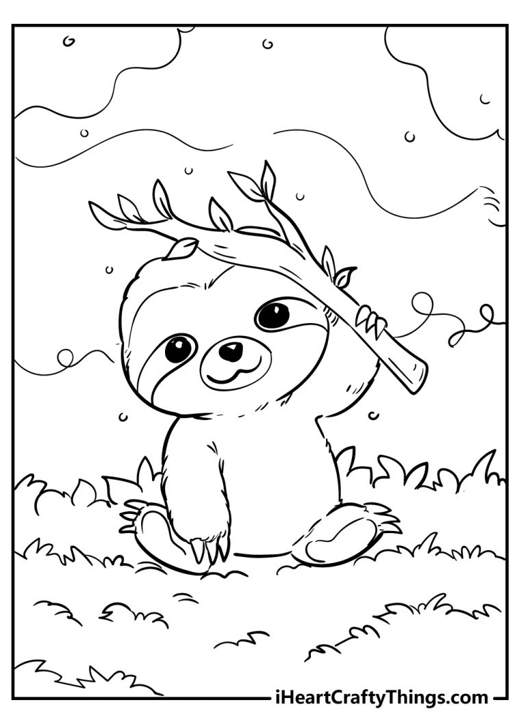 90 Printable Kawaii Cute Animal Coloring Pages 95