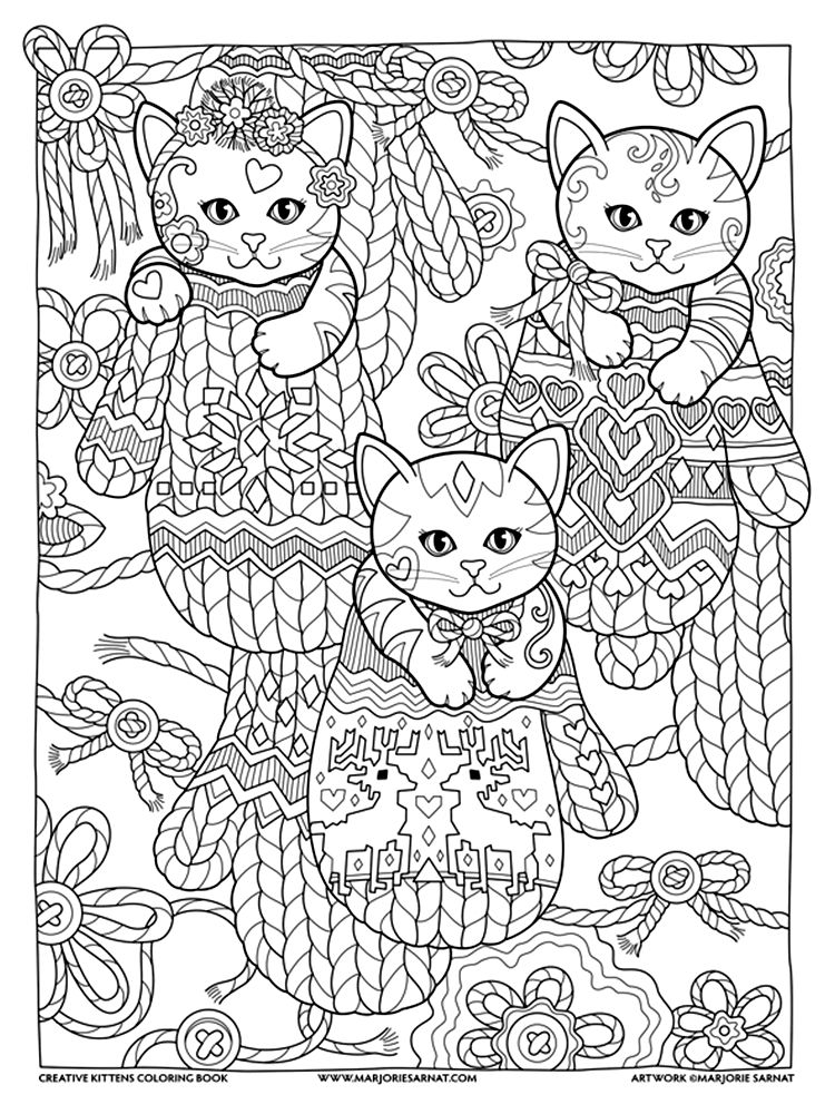 90 Printable Marjorie Sarnat Coloring Pages Finished Cat 28