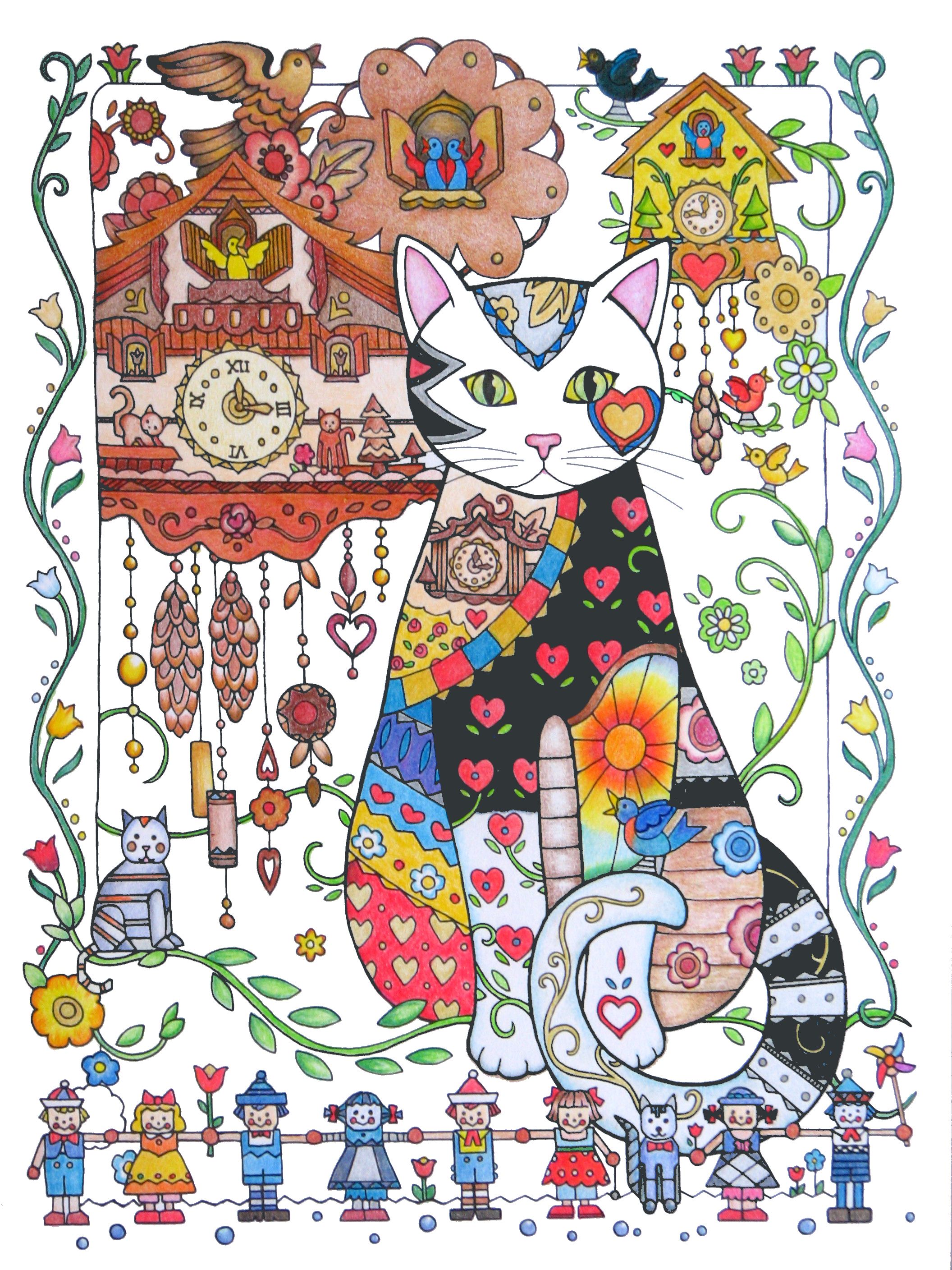 90 Printable Marjorie Sarnat Coloring Pages Finished Cat 35