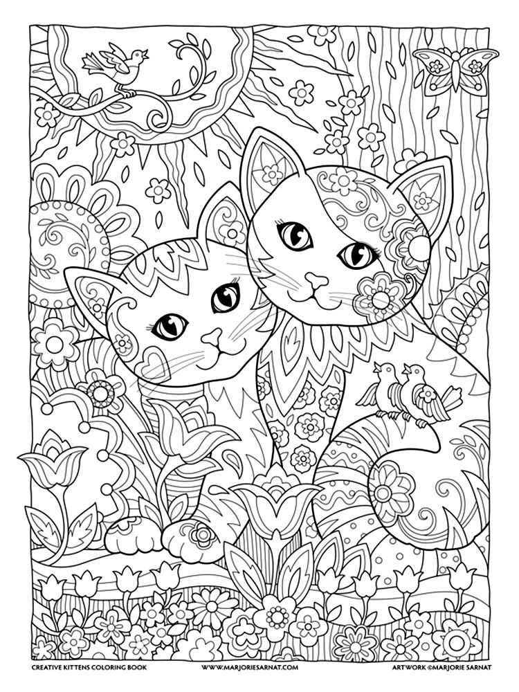 90 Printable Marjorie Sarnat Coloring Pages Finished Cat 36