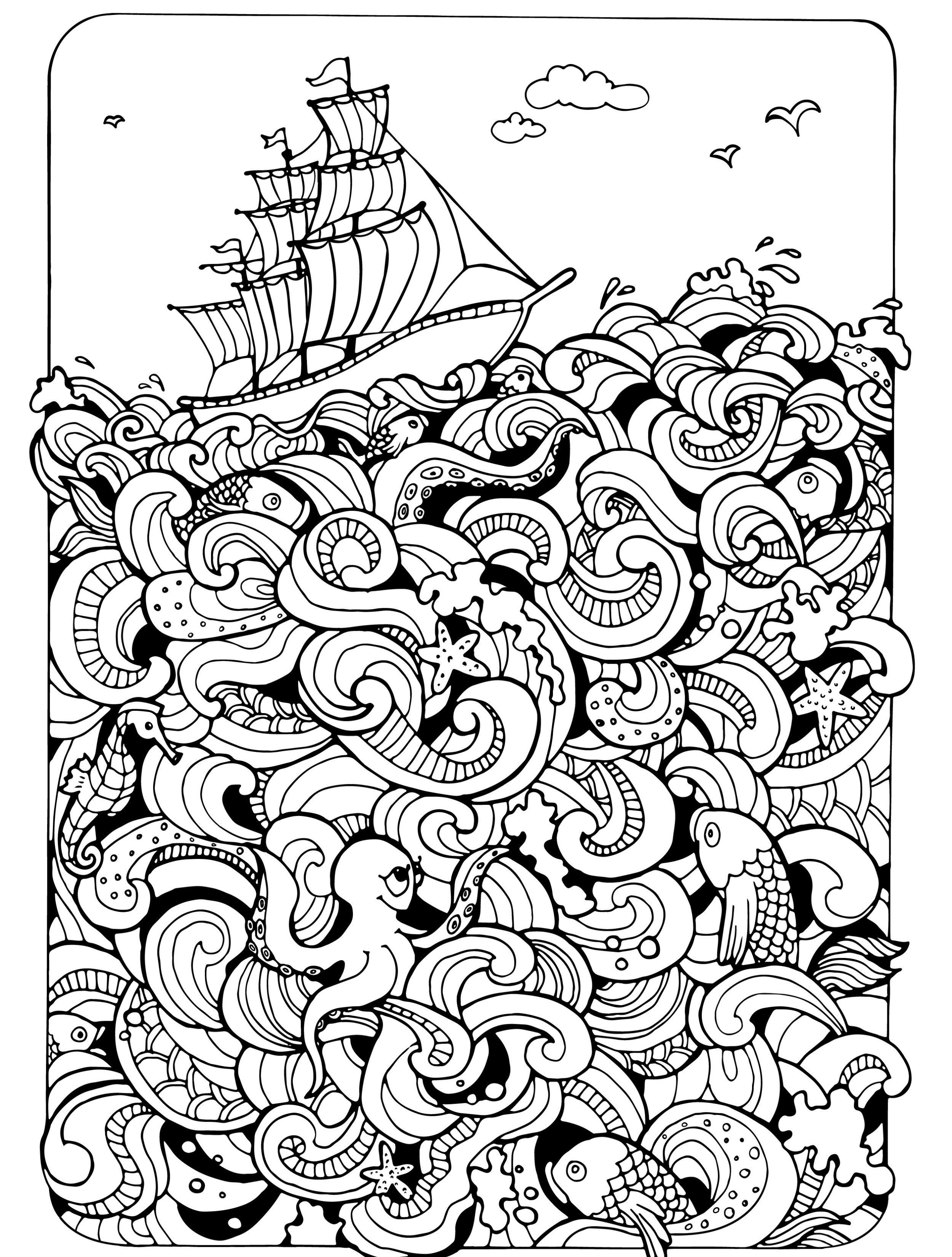 90 Printable Seaside Town Coloring Pages 64