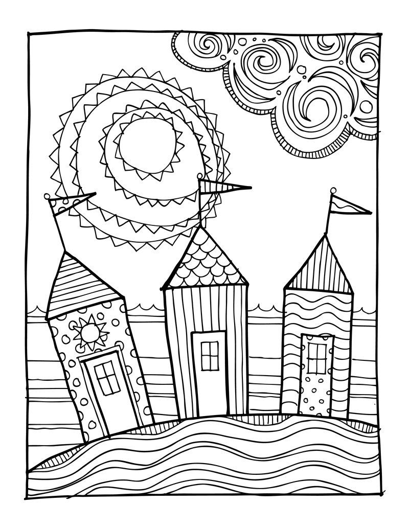 90 Printable Seaside Town Coloring Pages 70