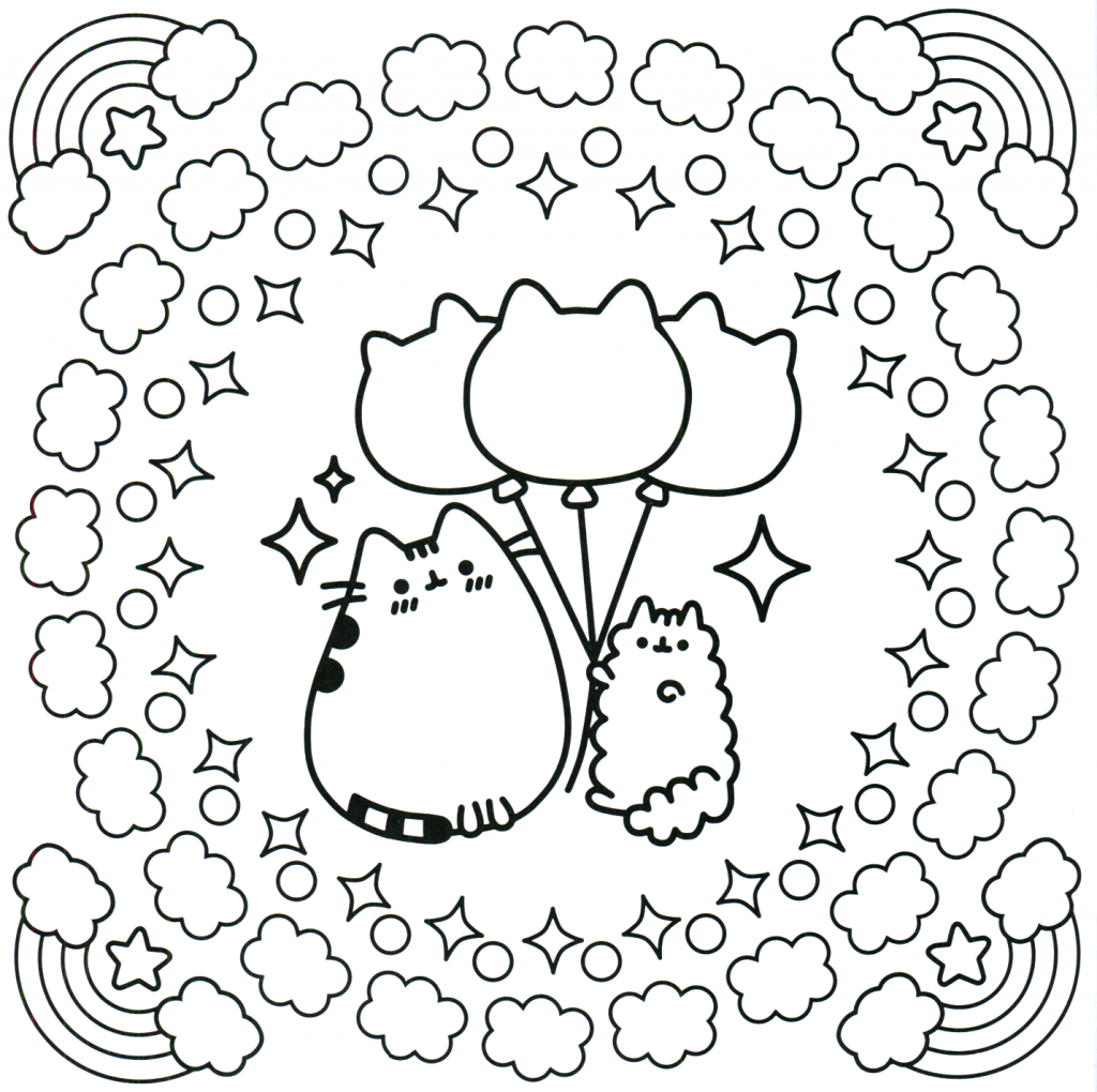 90 Pusheen Coloring Pages Kawaii 48