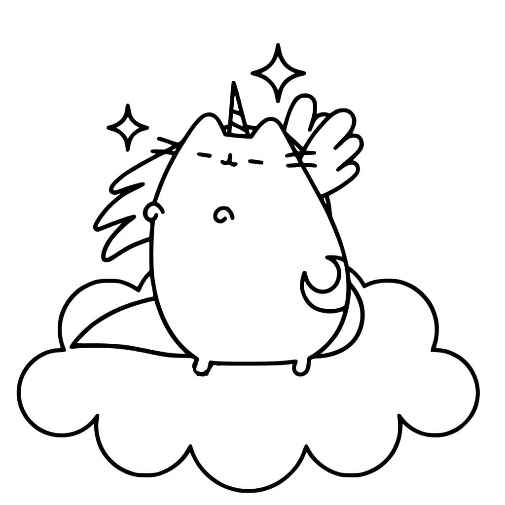 90 Pusheen Coloring Pages Kawaii 49