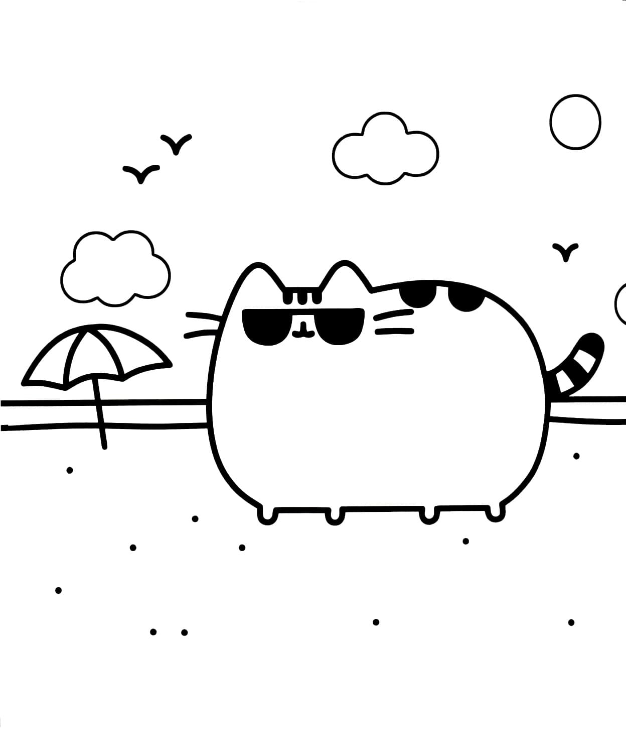 90 Pusheen Coloring Pages Kawaii 52