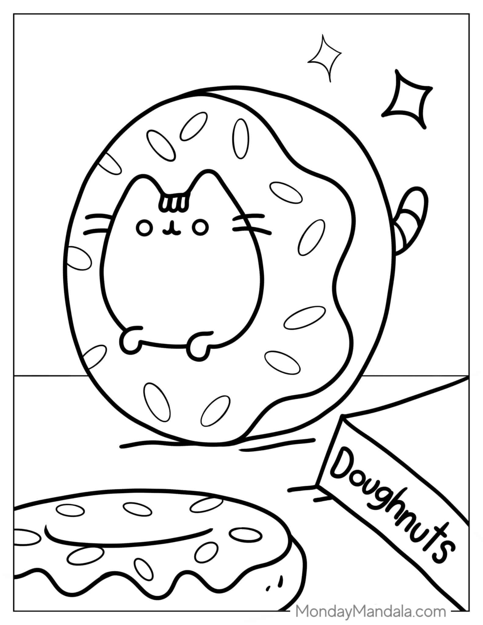 90 Pusheen Coloring Pages Kawaii 53