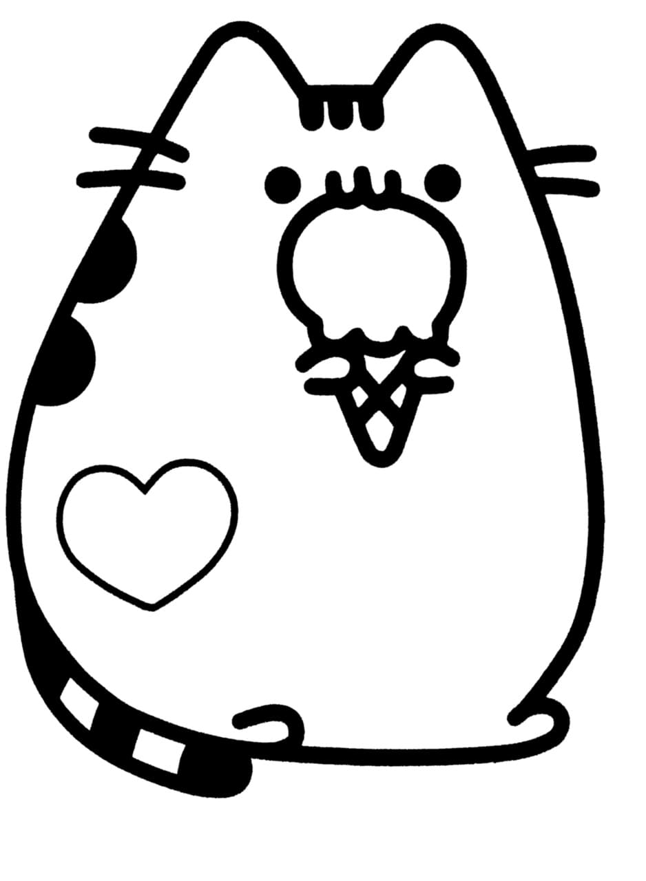 90 Pusheen Coloring Pages Kawaii 54