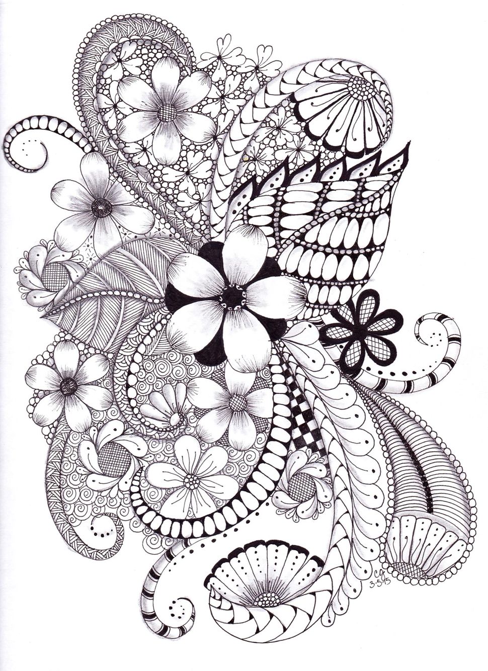 90 Zentangle Mandala Coloring Pages 47